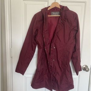 Eddie Bauer Berry trench rain coat